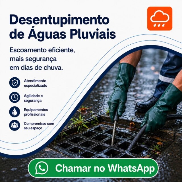 Desentupimento de Redes de Águas Pluviais — Doutor Desentupidora
